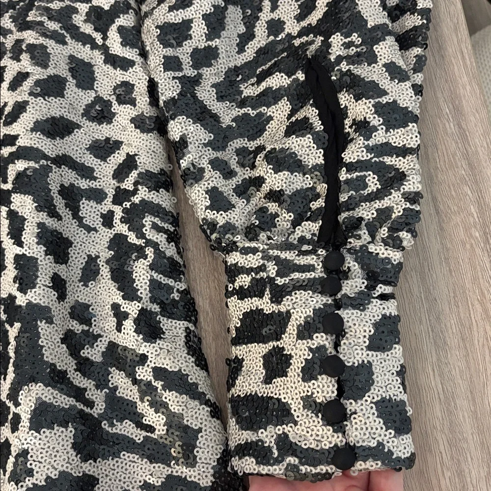 New ROTATE Birger Christensen Sequin Long Sleeve Alison Mini Dress